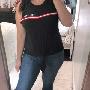 French Pastry large chill vibes retro tank top